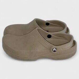 112 10/$50🏄🏻‍♀️ CROCS Unisex Tan Clogs